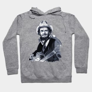 Merle Haggard - An illustration by Paul Cemmick Hoodie